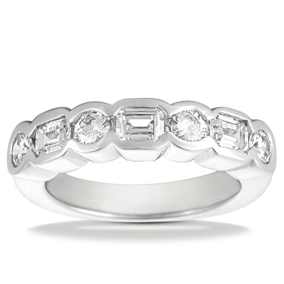 14KP Other Cut Diamond Unique Engagement Ring 