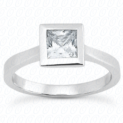 14KP Princess 0.00 CT. SOLITAIRES