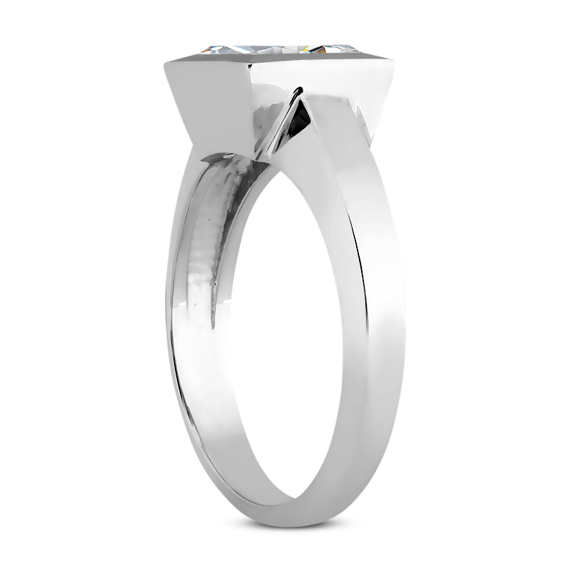 14KT Princess 0.00 CT. SOLITAIRES